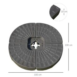 Outsunny Sonnenschirmständer 4-teilig Befüllbar Kaffee 100 X 100 X 10,5 Cm (LxBxH) | Sonnenschirmständer Schirmständer Schirmfuß 10 Outsunny Sonnenschirmständer 4-teilig Befüllbar Kaffee 100 X 100 X 10,5 Cm (LxBxH) | Sonnenschirmständer Schirmständer Schirmfuß -Al-ko-Shop 8600336600 84D 124 prod 005