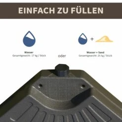 Outsunny Sonnenschirmständer 4-teilig Befüllbar Kaffee 100 X 100 X 10,5 Cm (LxBxH) | Sonnenschirmständer Schirmständer Schirmfuß 11 Outsunny Sonnenschirmständer 4-teilig Befüllbar Kaffee 100 X 100 X 10,5 Cm (LxBxH) | Sonnenschirmständer Schirmständer Schirmfuß -Al-ko-Shop 8600336600 84D 124 prod 006