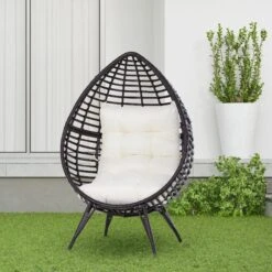Outsunny Gartensessel In Tropfen Design 101L X 89B X 156H Cm | Strandkorb Gartenliege Gartensessel Sessel Gartenstuhl Sitz 8 Outsunny Gartensessel In Tropfen Design 101L X 89B X 156H Cm | Strandkorb Gartenliege Gartensessel Sessel Gartenstuhl Sitz -Al-ko-Shop 8600336600 867 047BN prod 003
