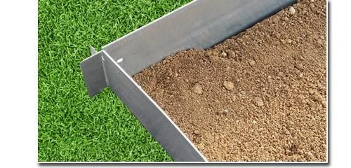 Rasenkante 40m 100x14cm Verzinkt Beeteinfassung Beetumrandung Mähkante Metall Palisade 2 Rasenkante 40m 100x14cm Verzinkt Beeteinfassung Beetumrandung Mähkante Metall Palisade – Bild 2