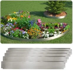 Rasenkante 40m 100x14cm Verzinkt Beeteinfassung Beetumrandung Mähkante Metall Palisade 9 Rasenkante 40m 100x14cm Verzinkt Beeteinfassung Beetumrandung Mähkante Metall Palisade -Al-ko-Shop 8600343700 24257 prod 005