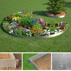 Rasenkante 45m 100x14cm Verzinkt Beeteinfassung Beetumrandung Mähkante Metall Palisade 7 Rasenkante 45m 100x14cm Verzinkt Beeteinfassung Beetumrandung Mähkante Metall Palisade -Al-ko-Shop 8600343700 25439 prod 003