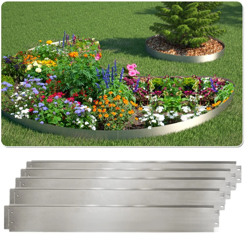 Rasenkante 45m 100x14cm Verzinkt Beeteinfassung Beetumrandung Mähkante Metall Palisade 5 Rasenkante 45m 100x14cm Verzinkt Beeteinfassung Beetumrandung Mähkante Metall Palisade – Bild 5