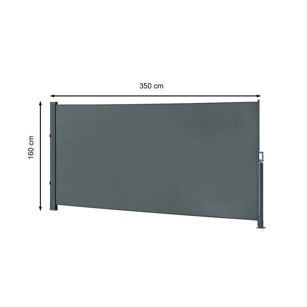 ALU Seitenmarkise Sichtschutz 160x350cm Sonnenschutz Seitenrollo Markise 280g/m² 3 ALU Seitenmarkise Sichtschutz 160x350cm Sonnenschutz Seitenrollo Markise 280g/m² – Bild 3