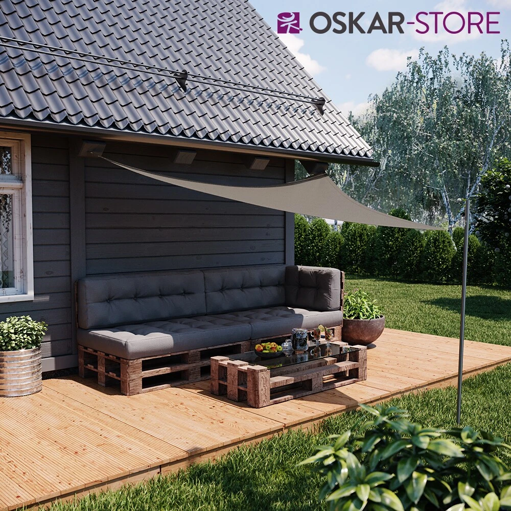 OSKAR Sonnensegel Dreieck 3x3x3 Anthrazit Sonnenschutz Windschutz UV-Schutz HDPE 4 OSKAR Sonnensegel Dreieck 3x3x3 Anthrazit Sonnenschutz Windschutz UV-Schutz HDPE – Bild 4