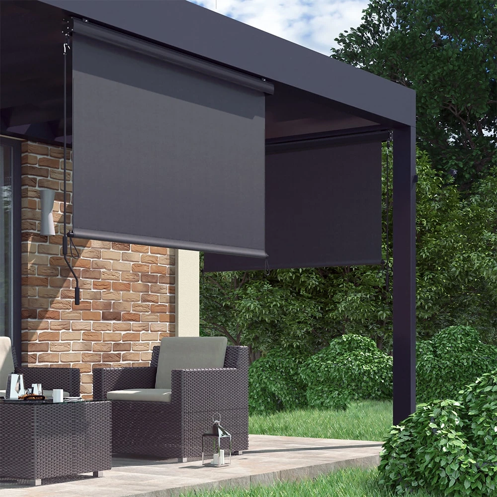 OK-Living Senkrechtmarkise Sonnenschutzrollo Seitenmarkise Anthrazit 250x180 Cm 4 OK-Living Senkrechtmarkise Sonnenschutzrollo Seitenmarkise Anthrazit 250x180 Cm – Bild 4