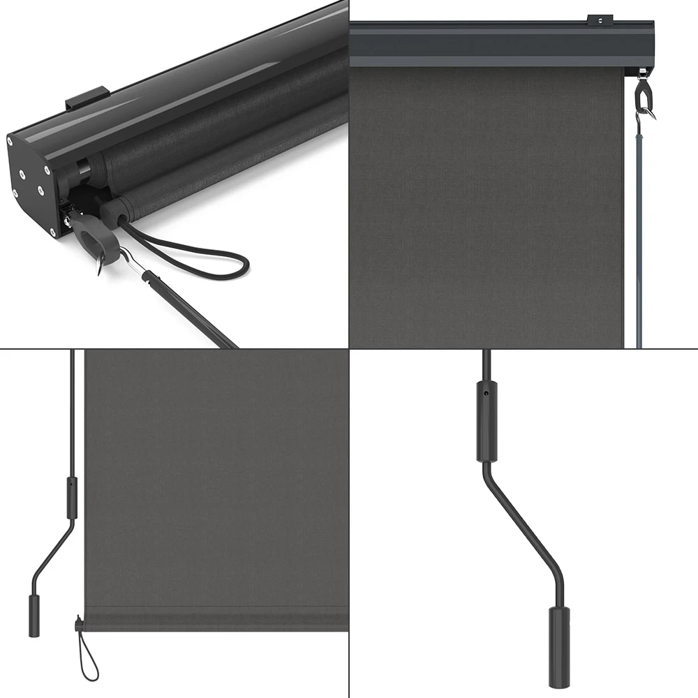 OK-Living Senkrechtmarkise Sonnenschutzrollo Seitenmarkise Anthrazit 250x180 Cm 6 OK-Living Senkrechtmarkise Sonnenschutzrollo Seitenmarkise Anthrazit 250x180 Cm – Bild 6