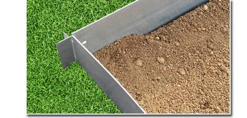 Rasenkante 5m 100x14cm Verzinkt Beeteinfassung Beetumrandung Mähkante Metall Palisade – Bild 5