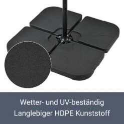 Juskys Schirmgewicht 4er-Set Quad Für Schirmständer Mit 60 Liter Wasser Oder 80 Kg Sand Befüllbar 8 Juskys Schirmgewicht 4er-Set Quad Für Schirmständer Mit 60 Liter Wasser Oder 80 Kg Sand Befüllbar -Al-ko-Shop 8600348200 65261091 prod 003