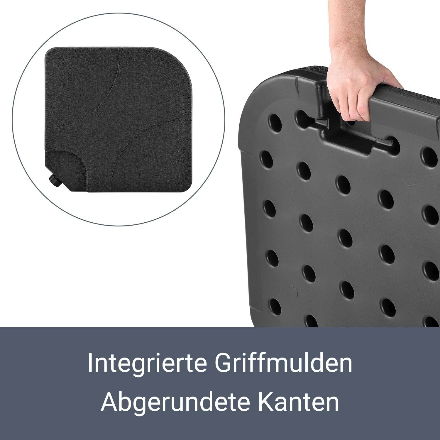 Juskys Schirmgewicht 4er-Set Quad Für Schirmständer Mit 60 Liter Wasser Oder 80 Kg Sand Befüllbar 5 Juskys Schirmgewicht 4er-Set Quad Für Schirmständer Mit 60 Liter Wasser Oder 80 Kg Sand Befüllbar – Bild 5