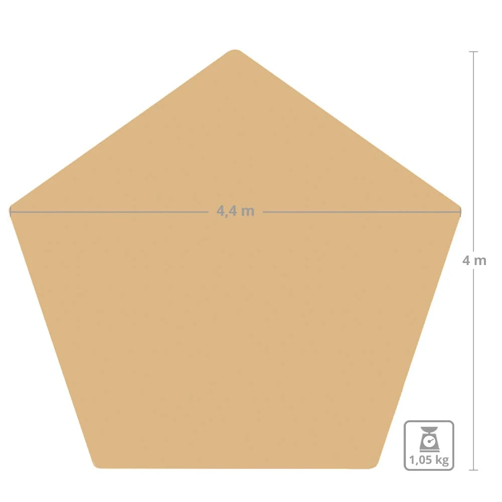 CAMPGURU Tarp Wing Sonnen Segel Camping Vor Zelt Wind Schutz Plane Baumwolle 4 M – Bild 2