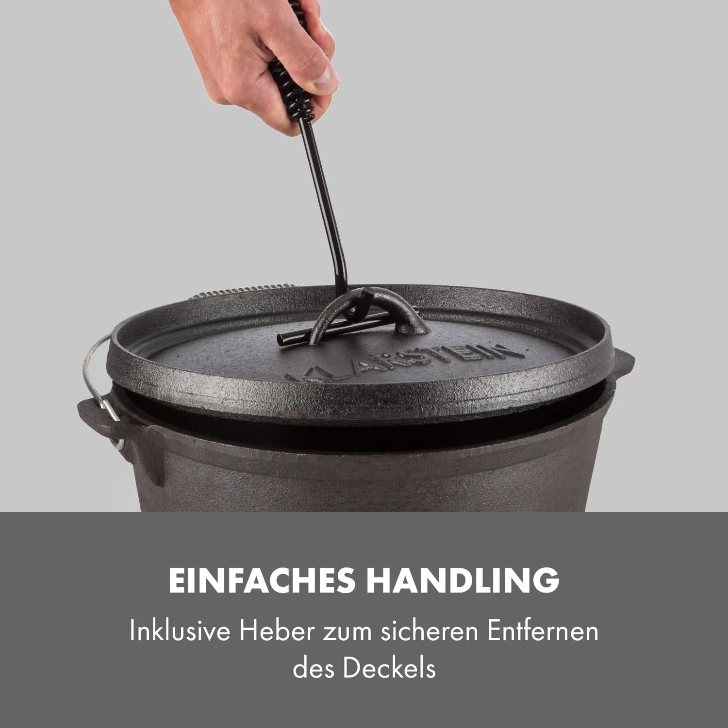Hotrod 45 Dutch Oven BBQ-Topf 4,5 Qt / 4 Liter Gusseisen Schwarz 3 Hotrod 45 Dutch Oven BBQ-Topf 4,5 Qt / 4 Liter Gusseisen Schwarz – Bild 3