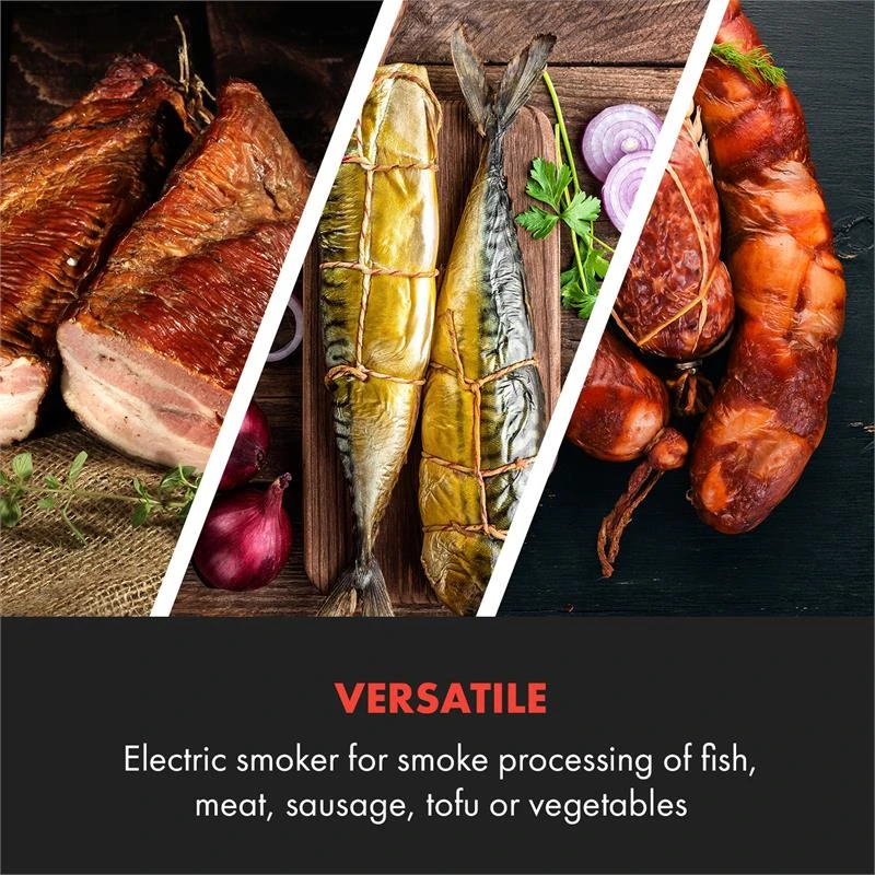 Flintstone RĂ€ucherofen | 1600 W | Integriertes Thermometer | Black Stainless Steel | Elektrisch â Bild 6