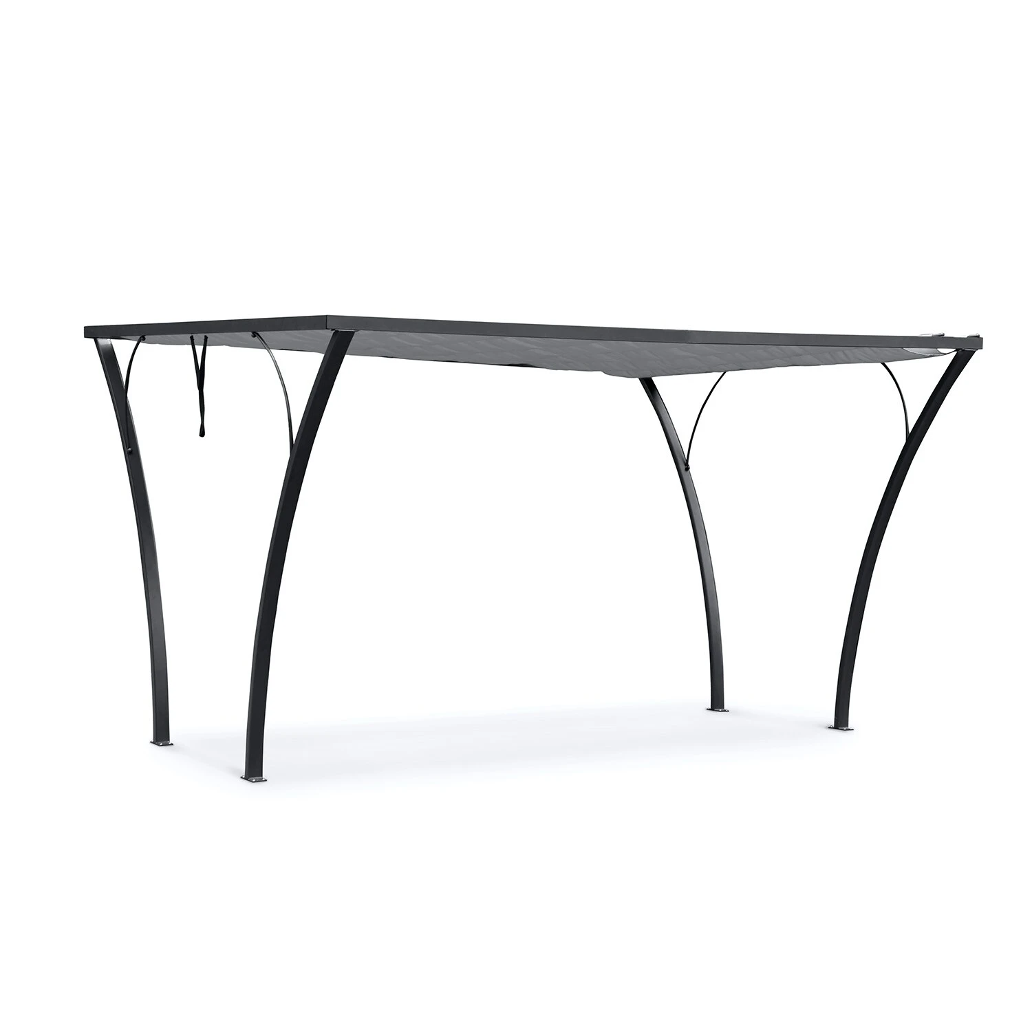 Palazzo Pavillon 4x3m Faltdach Polyester Aluminium Schwarz / Grau 1 Palazzo Pavillon 4x3m Faltdach Polyester Aluminium Schwarz / Grau
