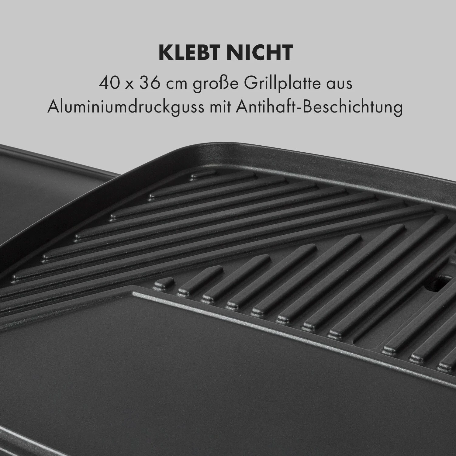 Gatsby Elektrogrill 2000W Antihaft-Grillfläche Seitentische Schwarz – Bild 4