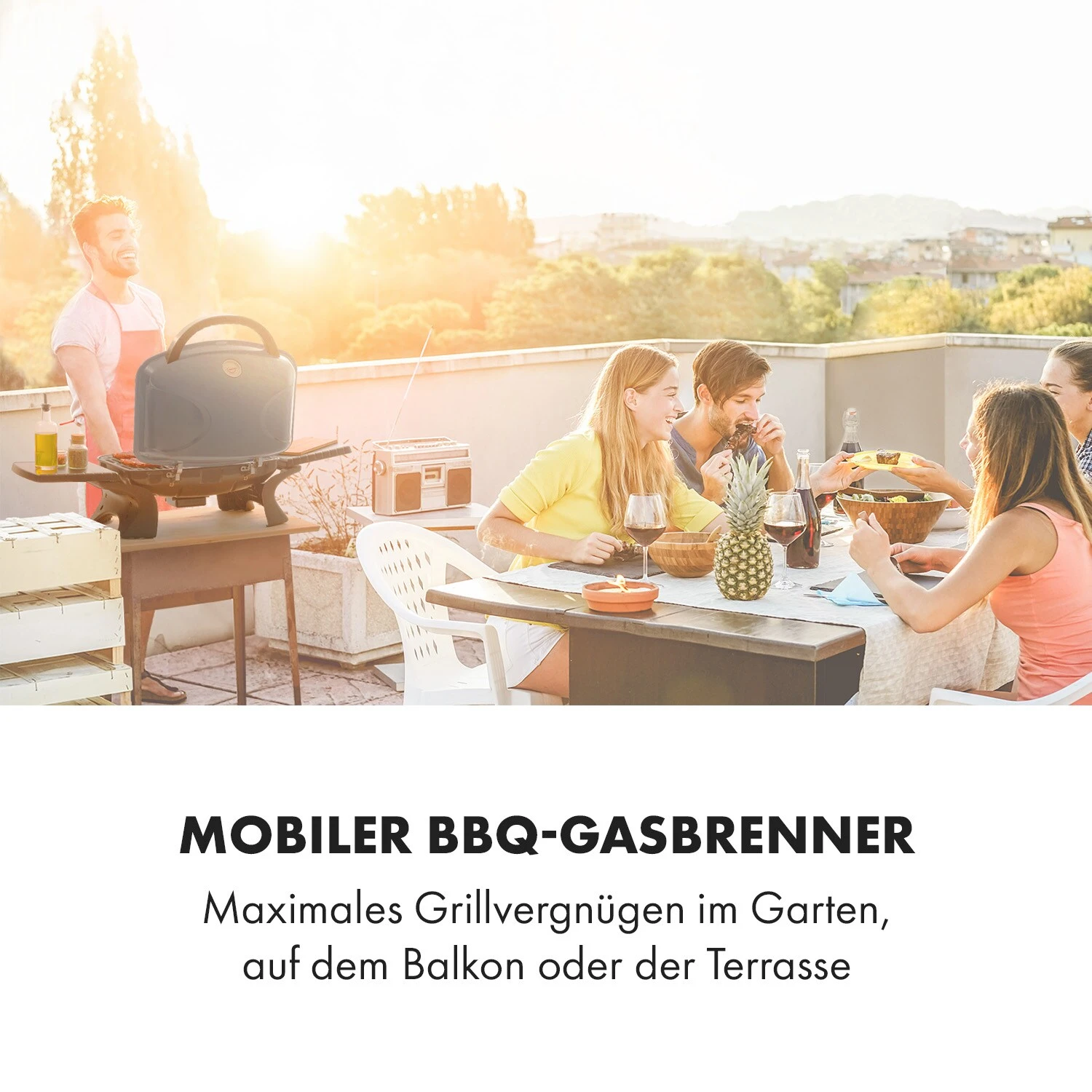 Parforce Duo 2 Gasgrill Brenner 4,4kW 15000BTU 300°C Schwarz – Bild 2