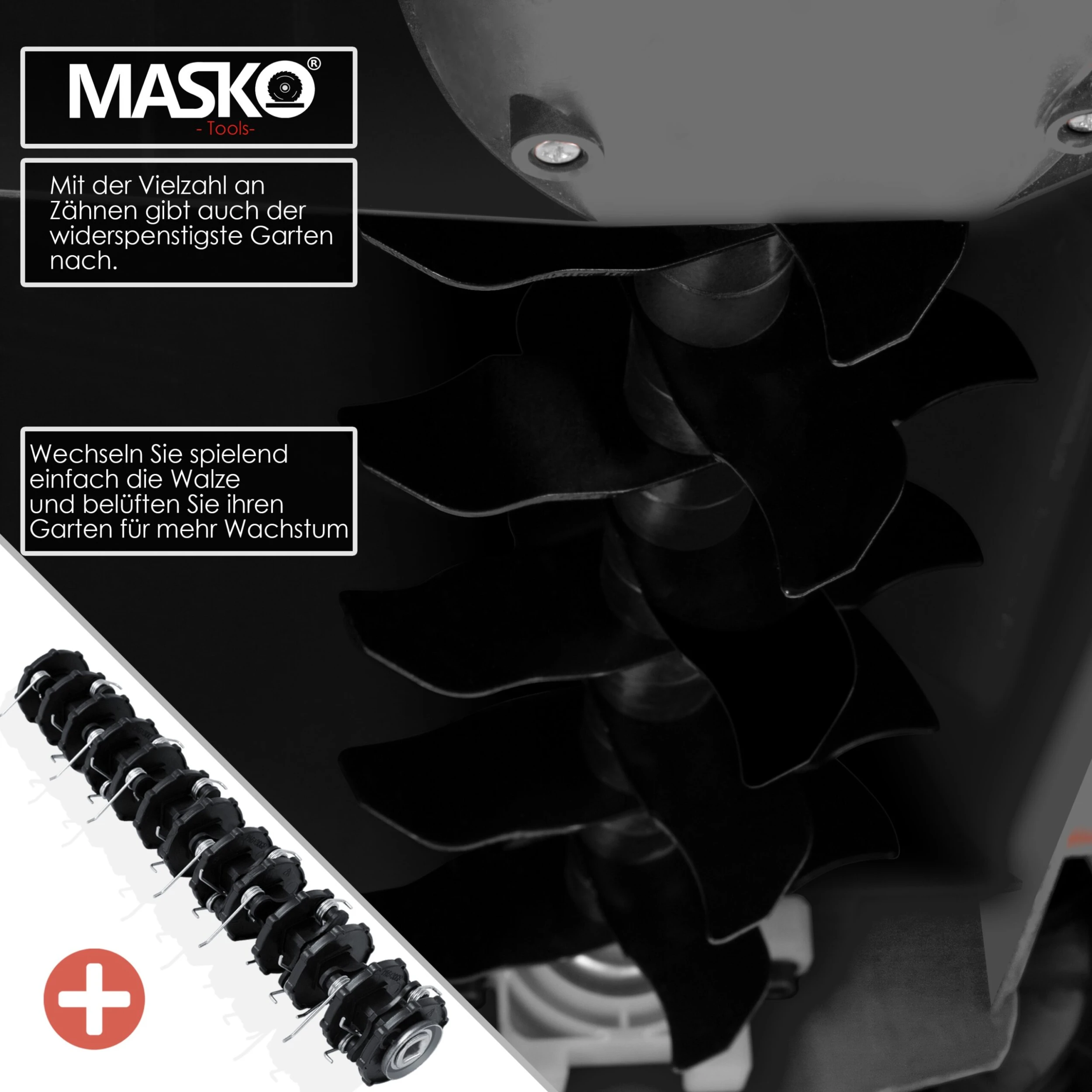 MASKO® - Elektro 2in1 Vertikutierer Rasenlüfter 1800 Watt 40cm Arbeitsbreite 55L Fangkorb Inkl. Lüfterwalze Lüfter Moosentferner, 5-stufige Arbeitstiefe Einstellbar , Höhenverstellbarer Holm 4 MASKO® - Elektro 2in1 Vertikutierer Rasenlüfter 1800 Watt 40cm Arbeitsbreite 55L Fangkorb Inkl. Lüfterwalze Lüfter Moosentferner, 5-stufige Arbeitstiefe Einstellbar , Höhenverstellbarer Holm – Bild 4