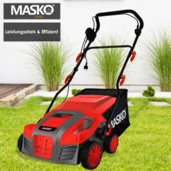 MASKO® - Elektro 2in1 Vertikutierer Rasenlüfter 1800 Watt 40cm Arbeitsbreite 55L Fangkorb Inkl. Lüfterwalze Lüfter Moosentferner, 5-stufige Arbeitstiefe Einstellbar , Höhenverstellbarer Holm 11 MASKO® - Elektro 2in1 Vertikutierer Rasenlüfter 1800 Watt 40cm Arbeitsbreite 55L Fangkorb Inkl. Lüfterwalze Lüfter Moosentferner, 5-stufige Arbeitstiefe Einstellbar , Höhenverstellbarer Holm -Al-ko-Shop 8600364700 21805 prod 006