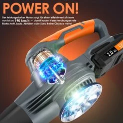 MASKO® Akku Laubbläser Mit Akku Und Ladegerät Power Charger - Luftstrom 190km/h - Lithium Ionen Akku 20 V, 2000 MAh 2,0 Ah - Leichtes Ergonomisches Elektrisch Gebläse 2-Gang Geschwindigkeit 8 MASKO® Akku Laubbläser Mit Akku Und Ladegerät Power Charger - Luftstrom 190km/h - Lithium Ionen Akku 20 V, 2000 MAh 2,0 Ah - Leichtes Ergonomisches Elektrisch Gebläse 2-Gang Geschwindigkeit -Al-ko-Shop 8600364700 22464 prod 003
