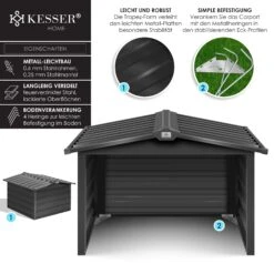 KESSER® Mähroboter Garage Mit Satteldach Dach Carport Überdachung Für Mähroboter Rasenmäher Rasenroboter Automower Garten Metall Witterungsbeständig Mährobotergarage Inkl. Montagematerial 8 KESSER® Mähroboter Garage Mit Satteldach Dach Carport Überdachung Für Mähroboter Rasenmäher Rasenroboter Automower Garten Metall Witterungsbeständig Mährobotergarage Inkl. Montagematerial -Al-ko-Shop 8600364700 23800 prod 003