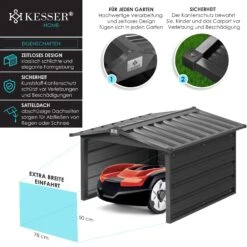 KESSER® Mähroboter Garage Mit Satteldach Dach Carport Überdachung Für Mähroboter Rasenmäher Rasenroboter Automower Garten Metall Witterungsbeständig Mährobotergarage Inkl. Montagematerial 9 KESSER® Mähroboter Garage Mit Satteldach Dach Carport Überdachung Für Mähroboter Rasenmäher Rasenroboter Automower Garten Metall Witterungsbeständig Mährobotergarage Inkl. Montagematerial -Al-ko-Shop 8600364700 23800 prod 004