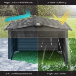 KESSER® Mähroboter Garage Mit Satteldach Dach Carport Überdachung Für Mähroboter Rasenmäher Rasenroboter Automower Garten Metall Witterungsbeständig Mährobotergarage Inkl. Montagematerial 10 KESSER® Mähroboter Garage Mit Satteldach Dach Carport Überdachung Für Mähroboter Rasenmäher Rasenroboter Automower Garten Metall Witterungsbeständig Mährobotergarage Inkl. Montagematerial -Al-ko-Shop 8600364700 23800 prod 005